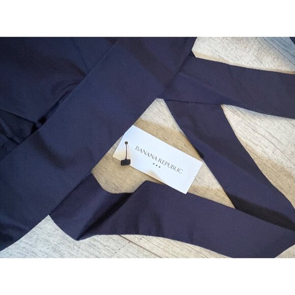 Banana Republic Navy Poplin Cross-Back Midi Dress Size 0 New With Tags - Picture 3 of 7